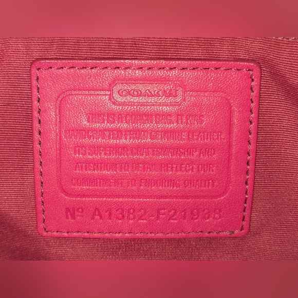 Coach Pink Perforated Leather Tote - Picture 13 of 16